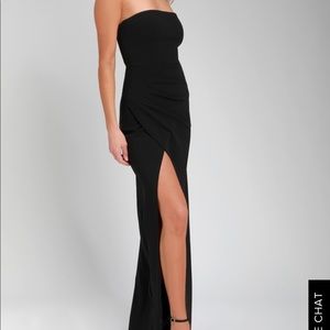 Lulu’s Black Strapless Dress